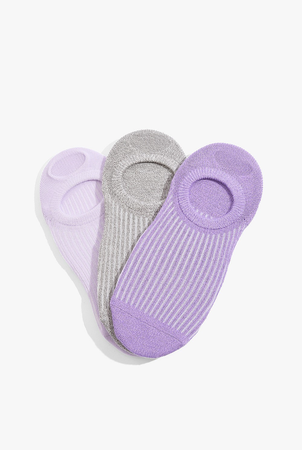 No Rib Socks Violet Tint Australian Cotton Rib No-Show Sock Pack of 3 - Socks ...