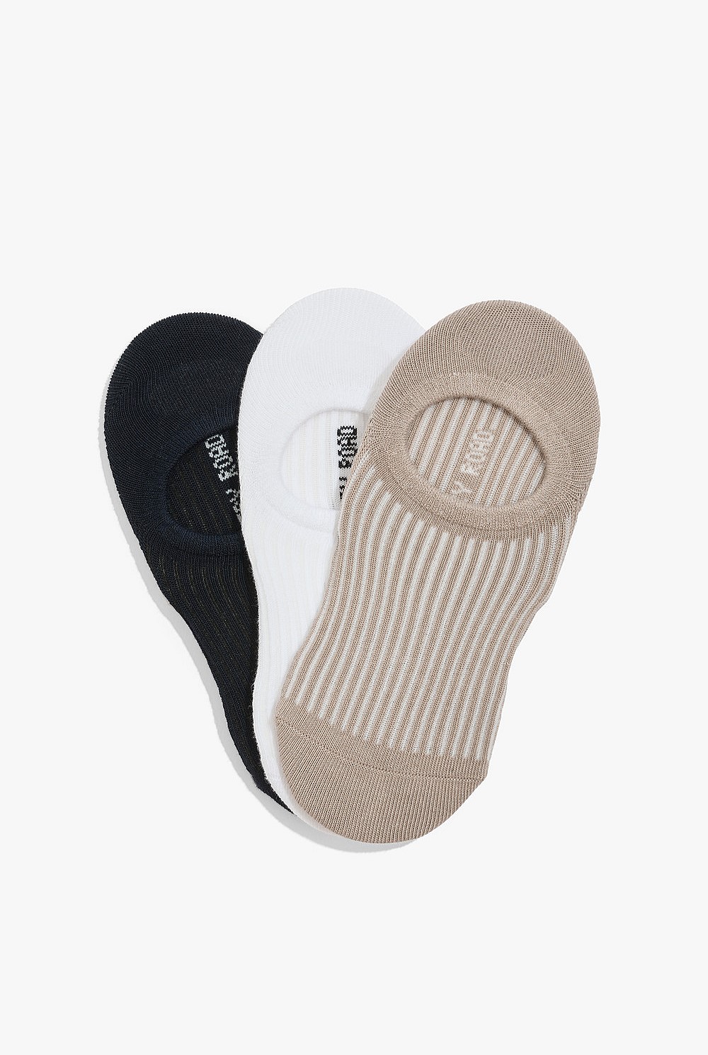 No Rib Socks Navy Australian Cotton Rib No-Show Sock Pack of 3 - Socks & Tights ...