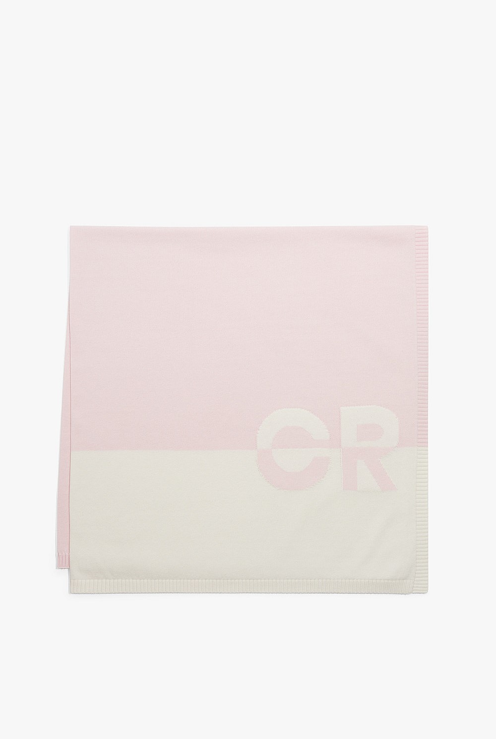 Organically Grown Cotton Logo Knit Blanket