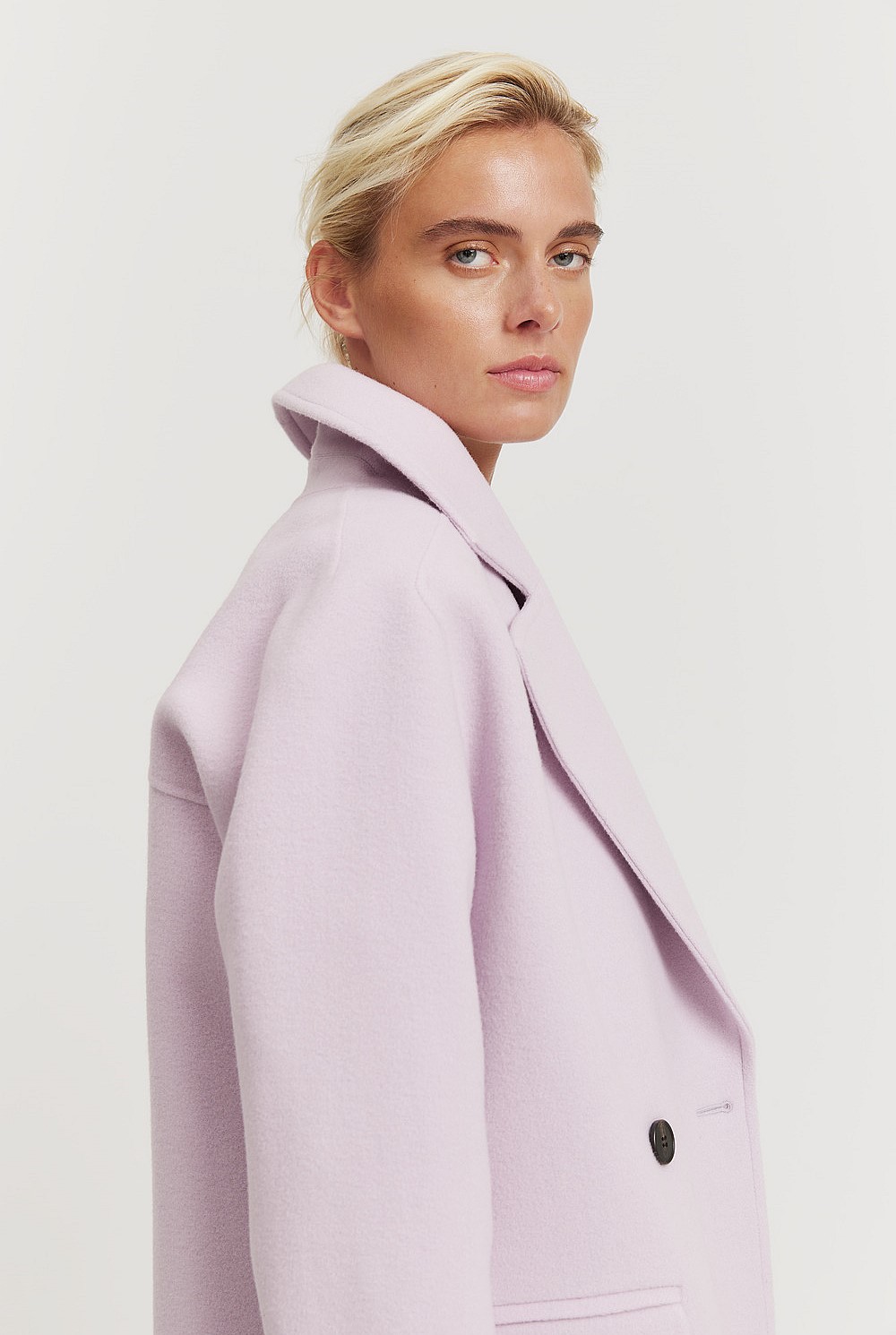 Double-breasted Cocoon Coat