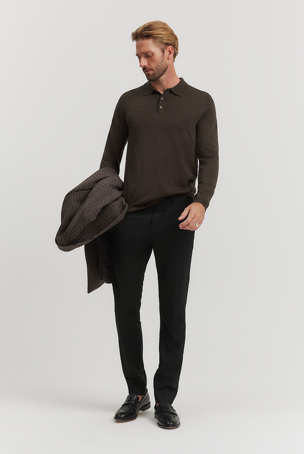 Verified Australian Merino Long Sleeve Polo