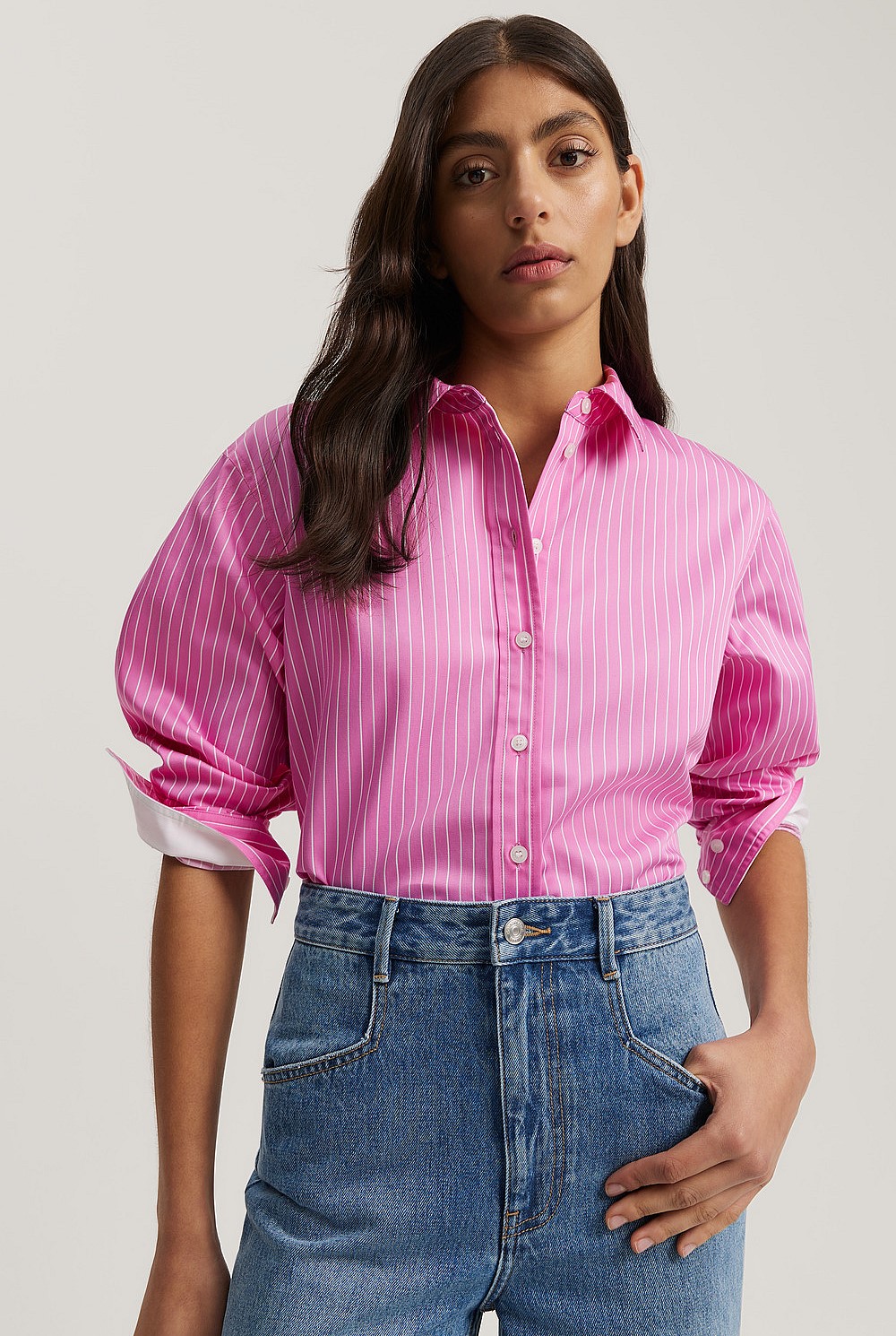 Australian Cotton Stripe Oxford Shirt