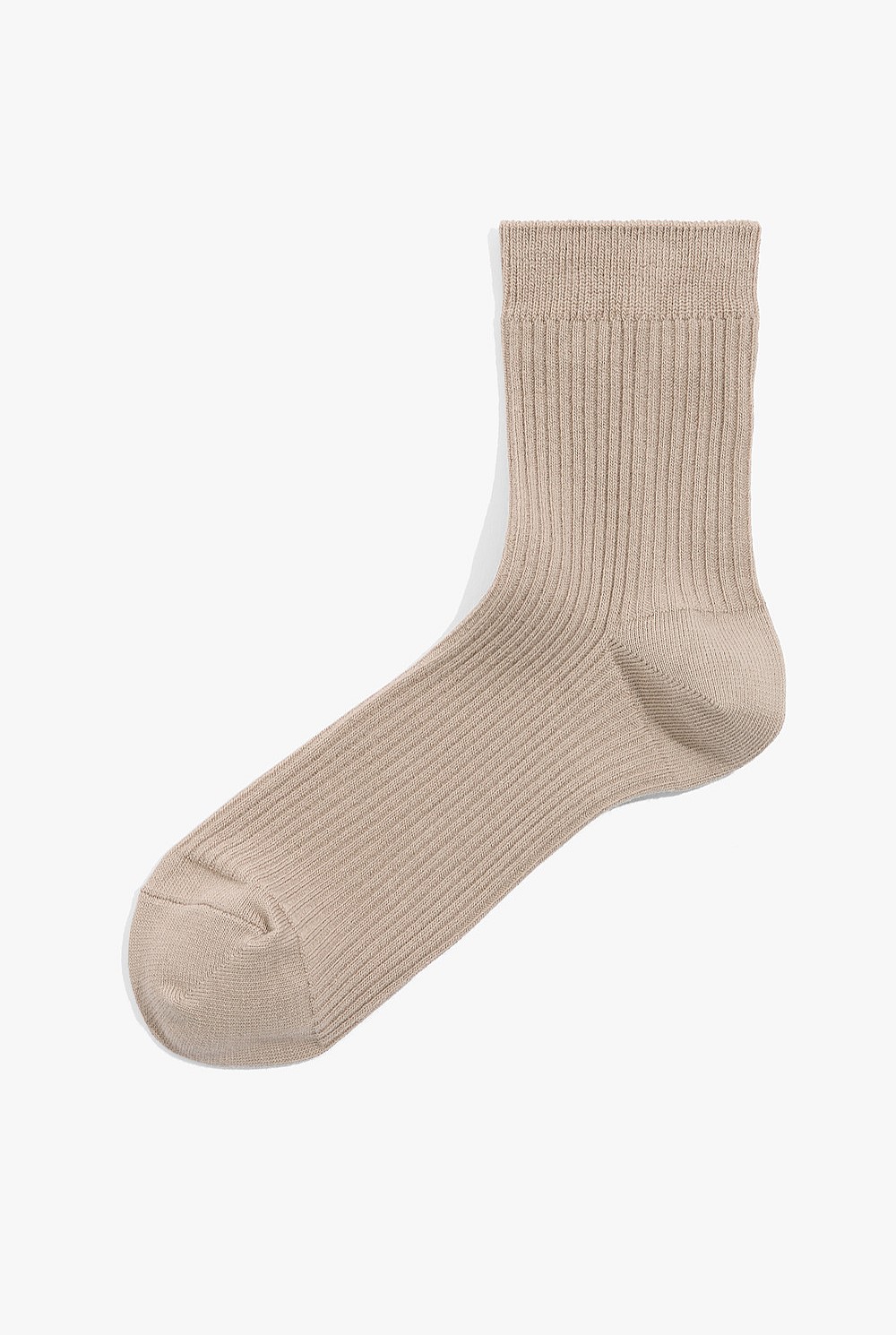 Australian Cotton Blend Ribbed Quarter Crew Sock