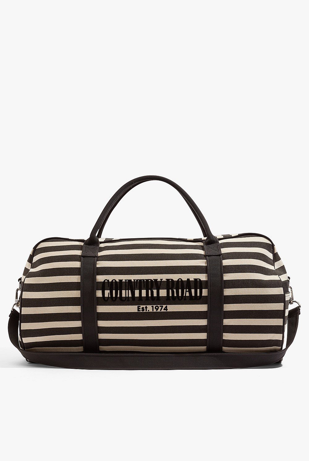 Australian Cotton Flocked Stripe Logo Tote