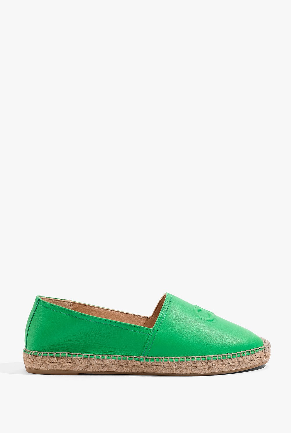 CR Logo Leather Espadrille