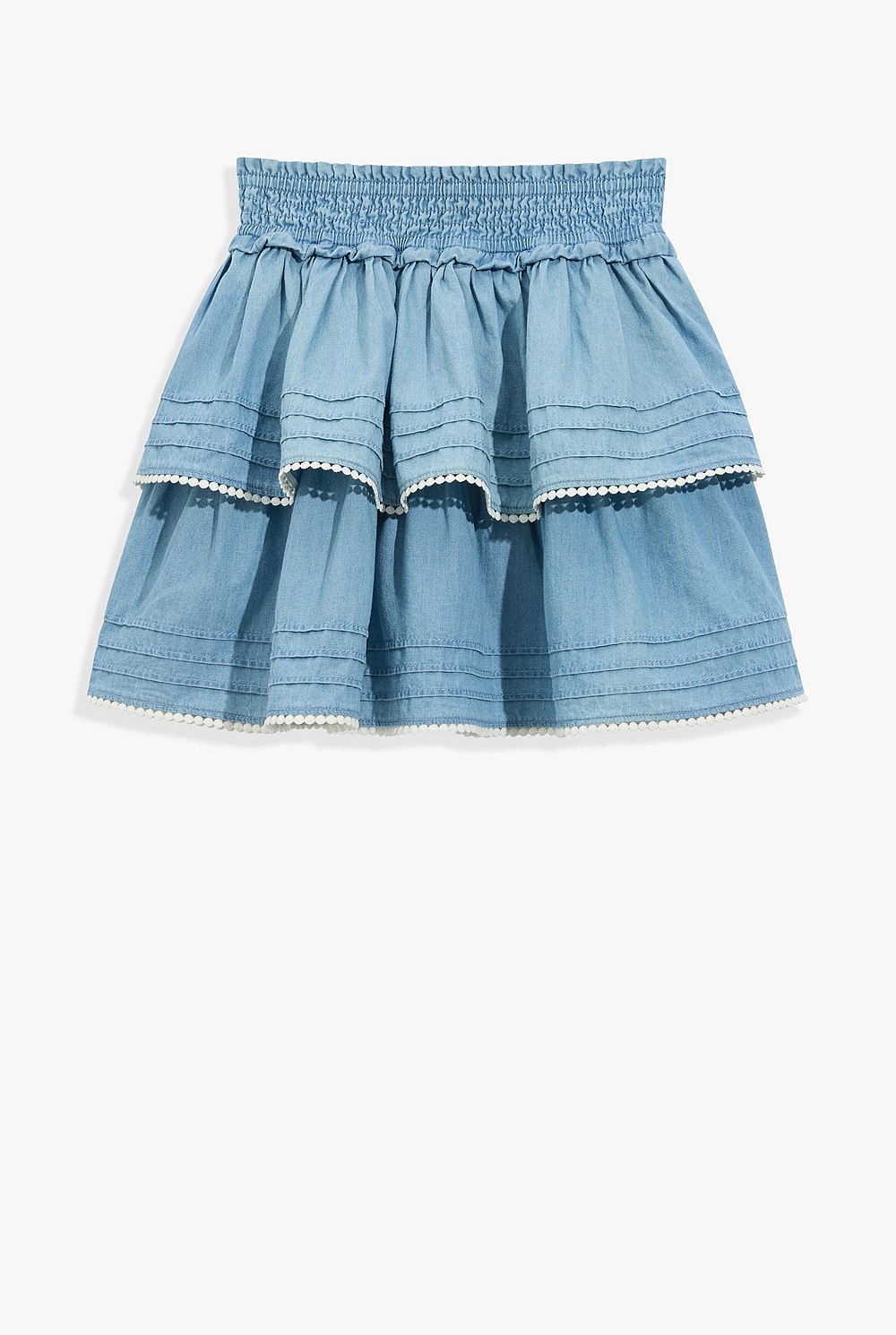Organically Grown Cotton Shirred Tier Skirt