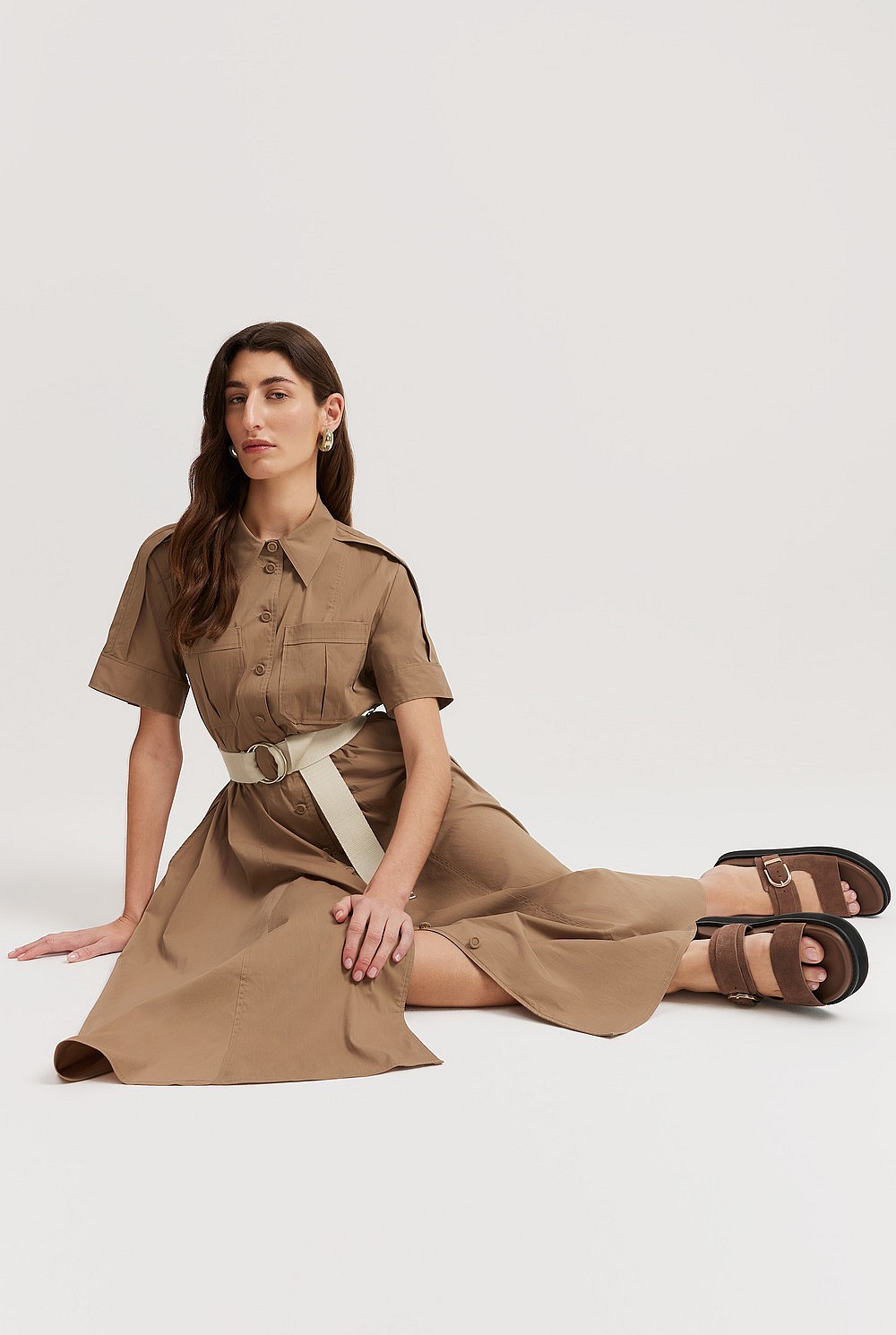 Pocket Detail Shirt Dress