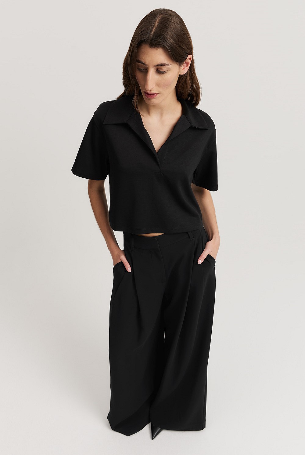 Cropped Polo T-Shirt