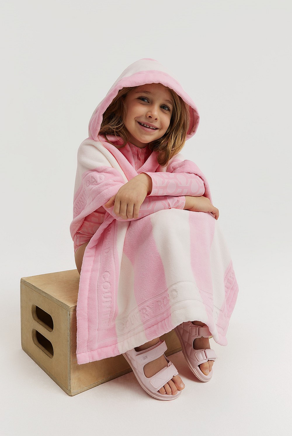 Australian Cotton Logo Stripe Poncho