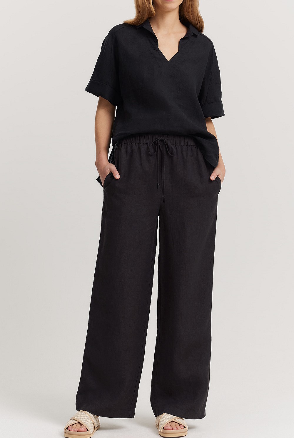 Organically Grown Linen Pull-on Pant