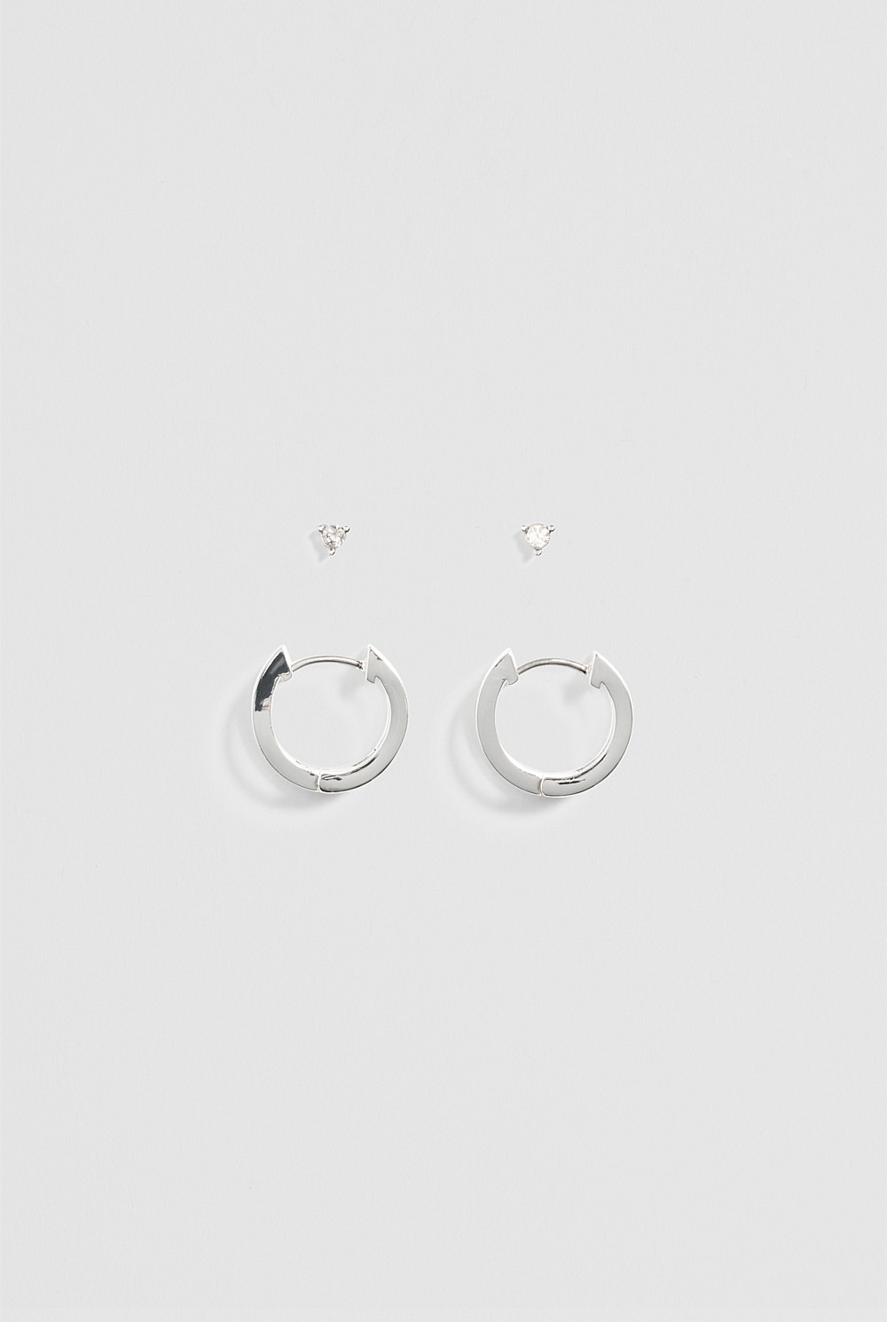 Double Hoop Stud Earring Pack of 2