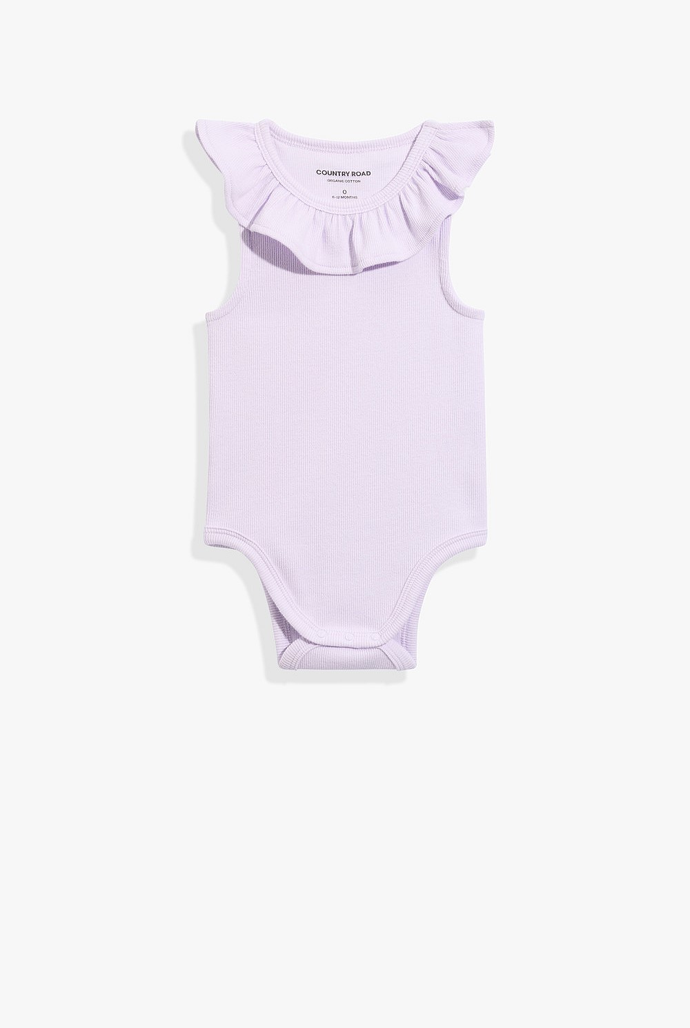 Organically Grown Cotton Frill Rib Bodysuit