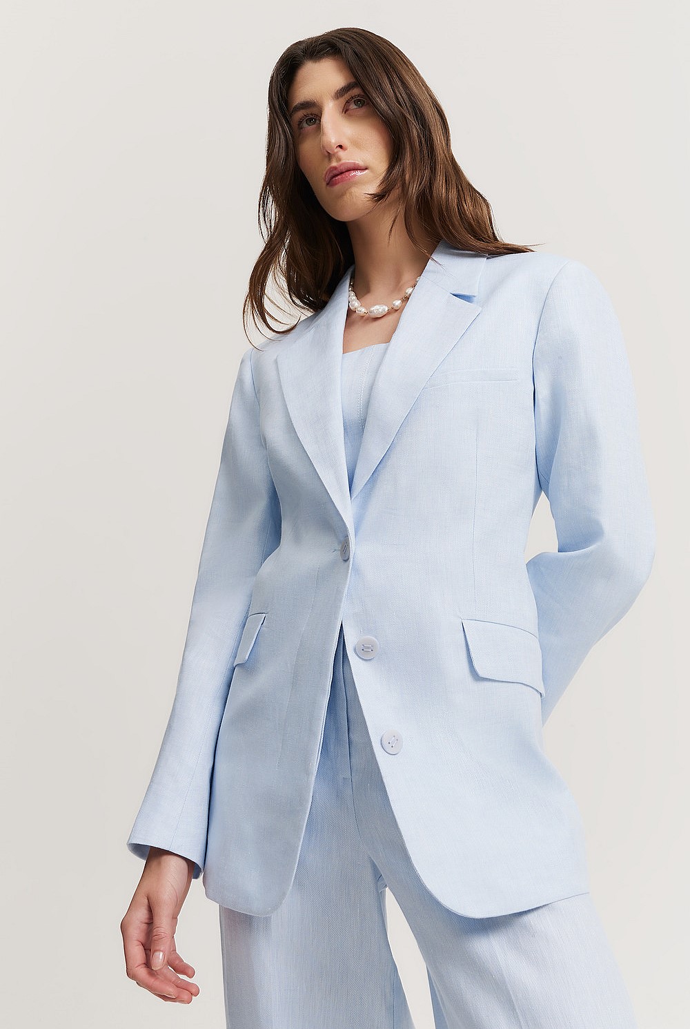 Linen Yarn Dyed Blazer
