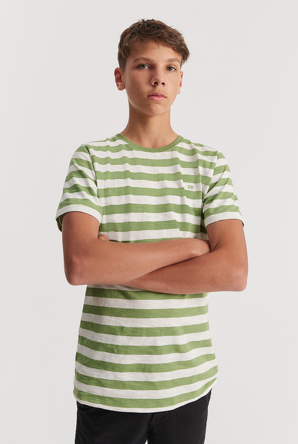 Teen Recycled Cotton Blend Plain CR Short Sleeve T-Shirt
