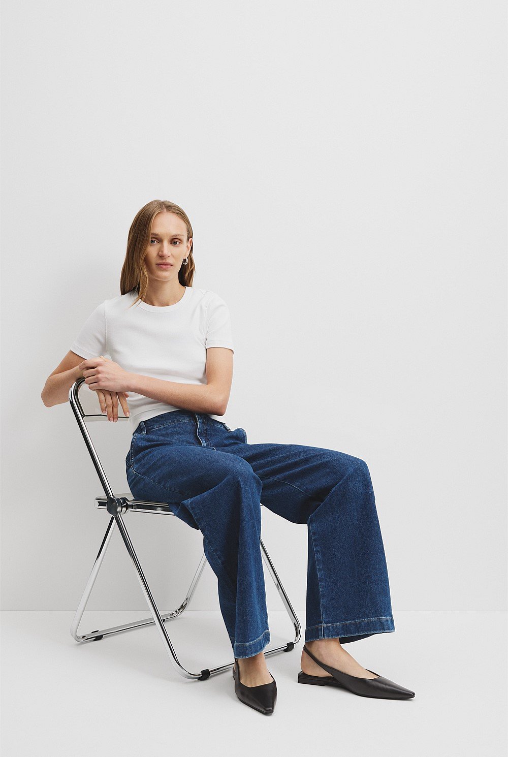 High Rise Wide Leg Jean