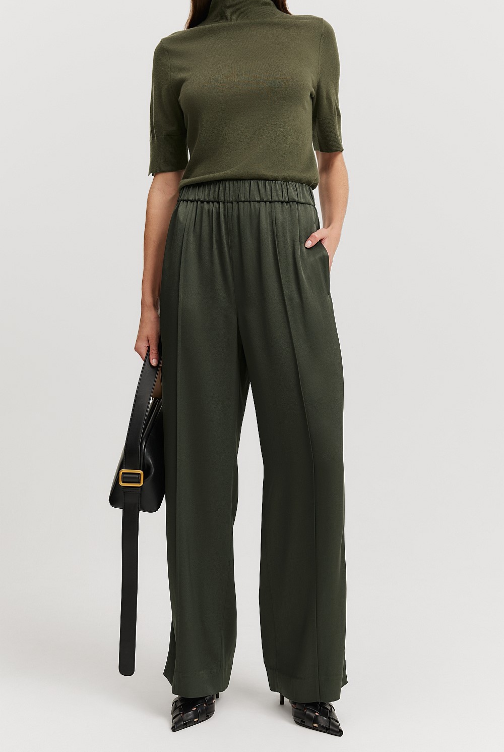 Satin Pull-On Pant