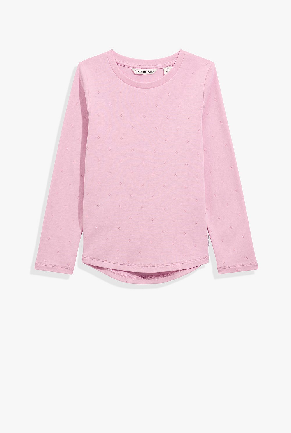 Organically Grown Cotton Metallic Print Long Sleeve T-Shirt