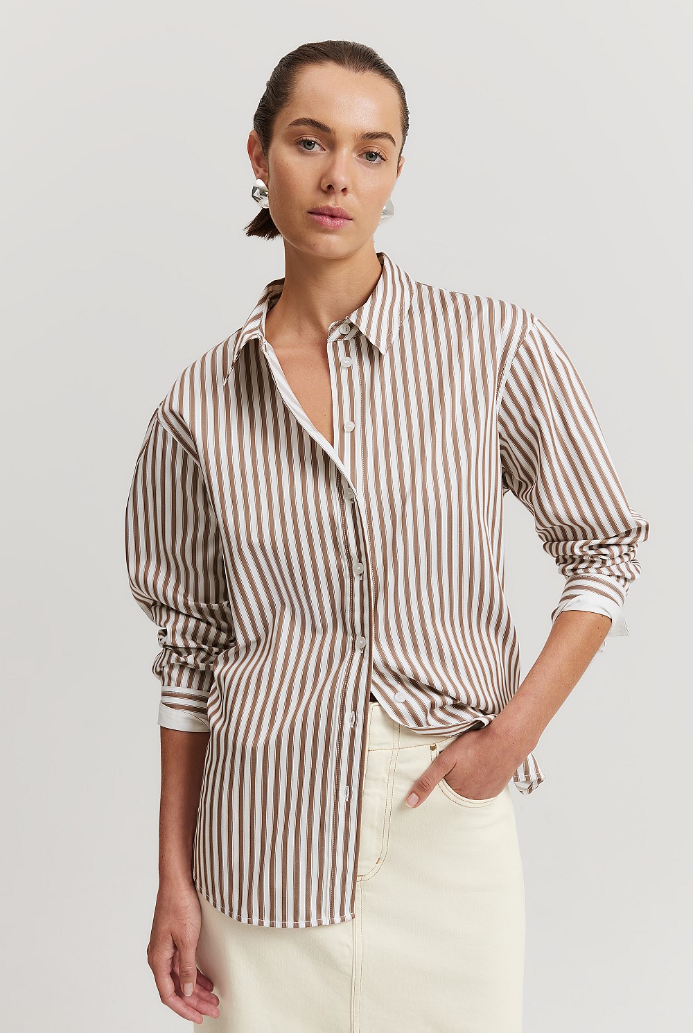 Australian Cotton Stripe Oxford Shirt