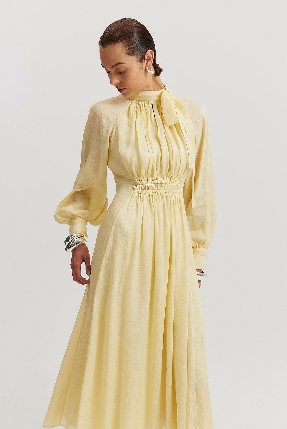 Pussybow Midi Dress