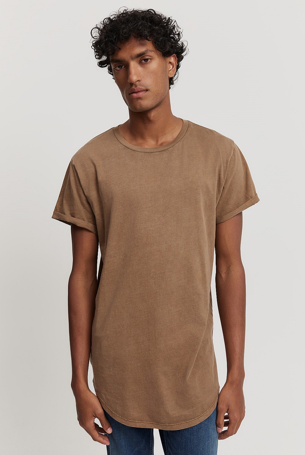 Australian Cotton Longline Garment Dyed T-Shirt