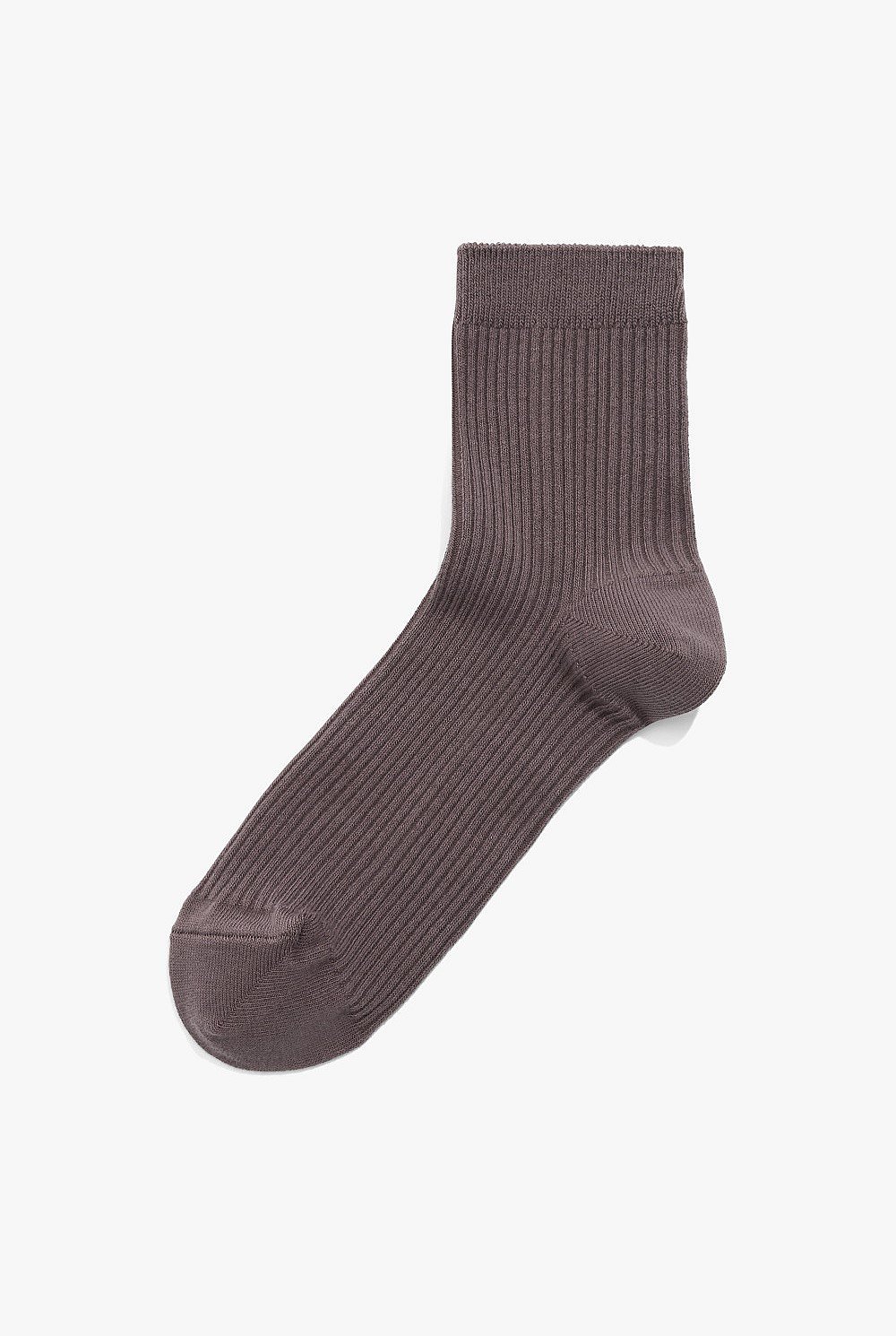 Australian Cotton Blend Ribbed Quarter Crew Sock