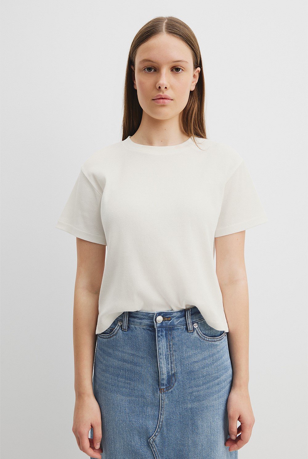 Teen Recycled Cotton Relaxed Rib T-Shirt