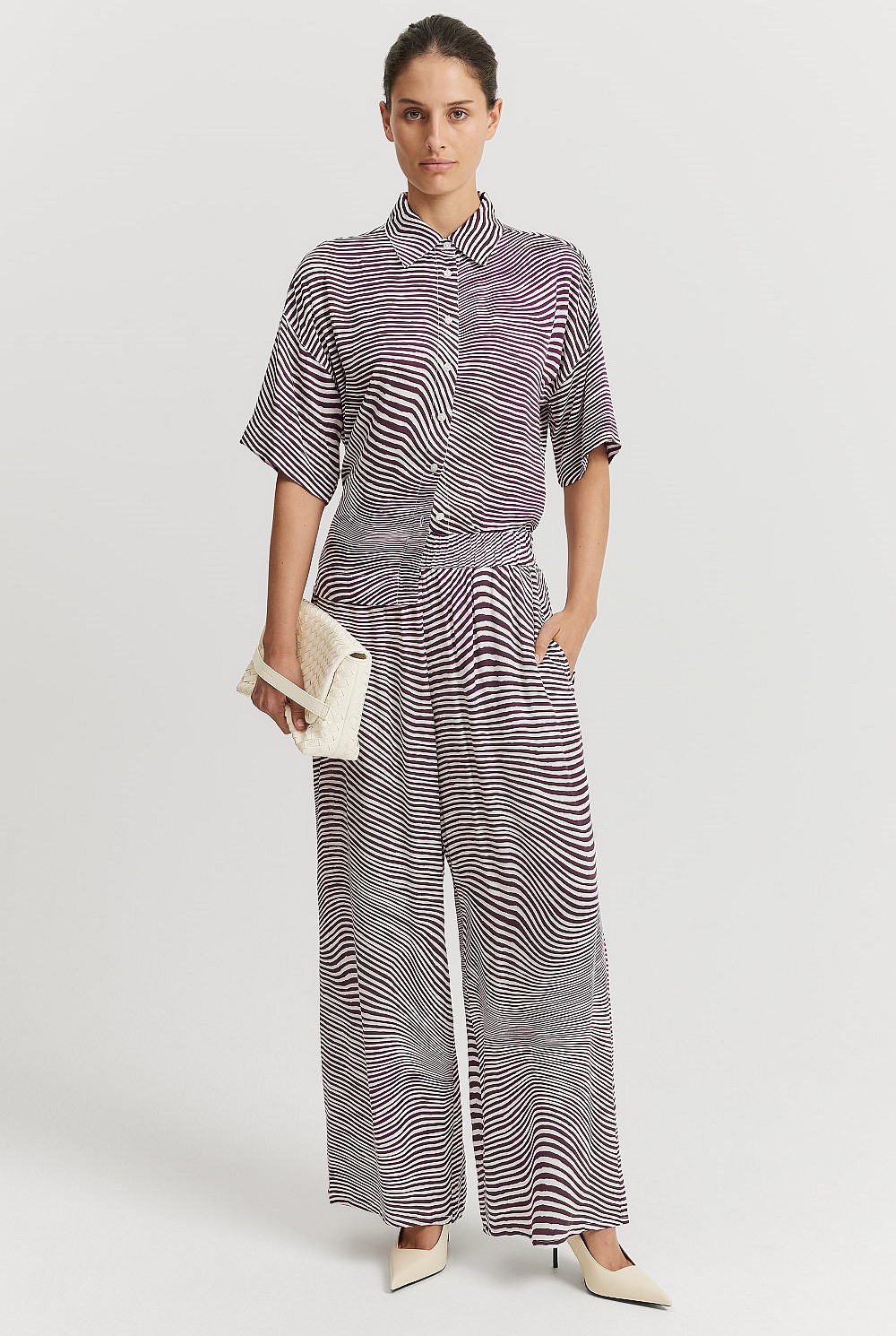 Print Pull-On Cupro Pant