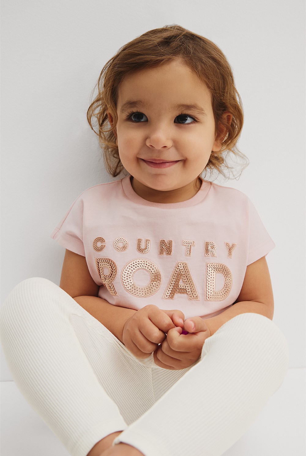 Organically Grown Cotton Sequin Logo T-Shirt