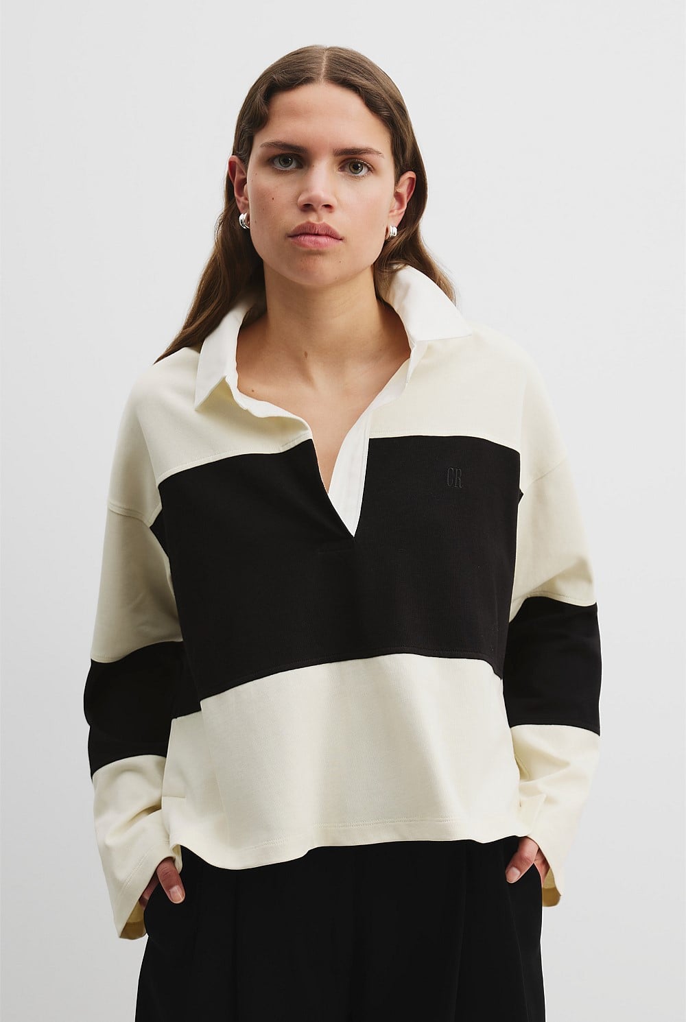 Cotton Panel Rugby Top