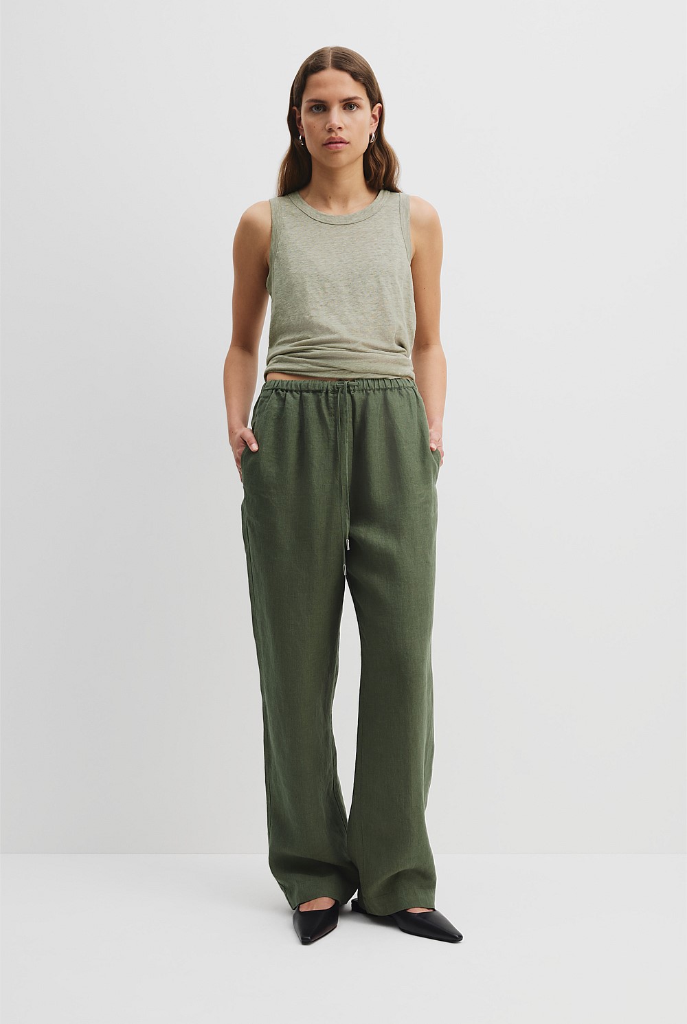 Organically Grown Linen Pull-On Pant