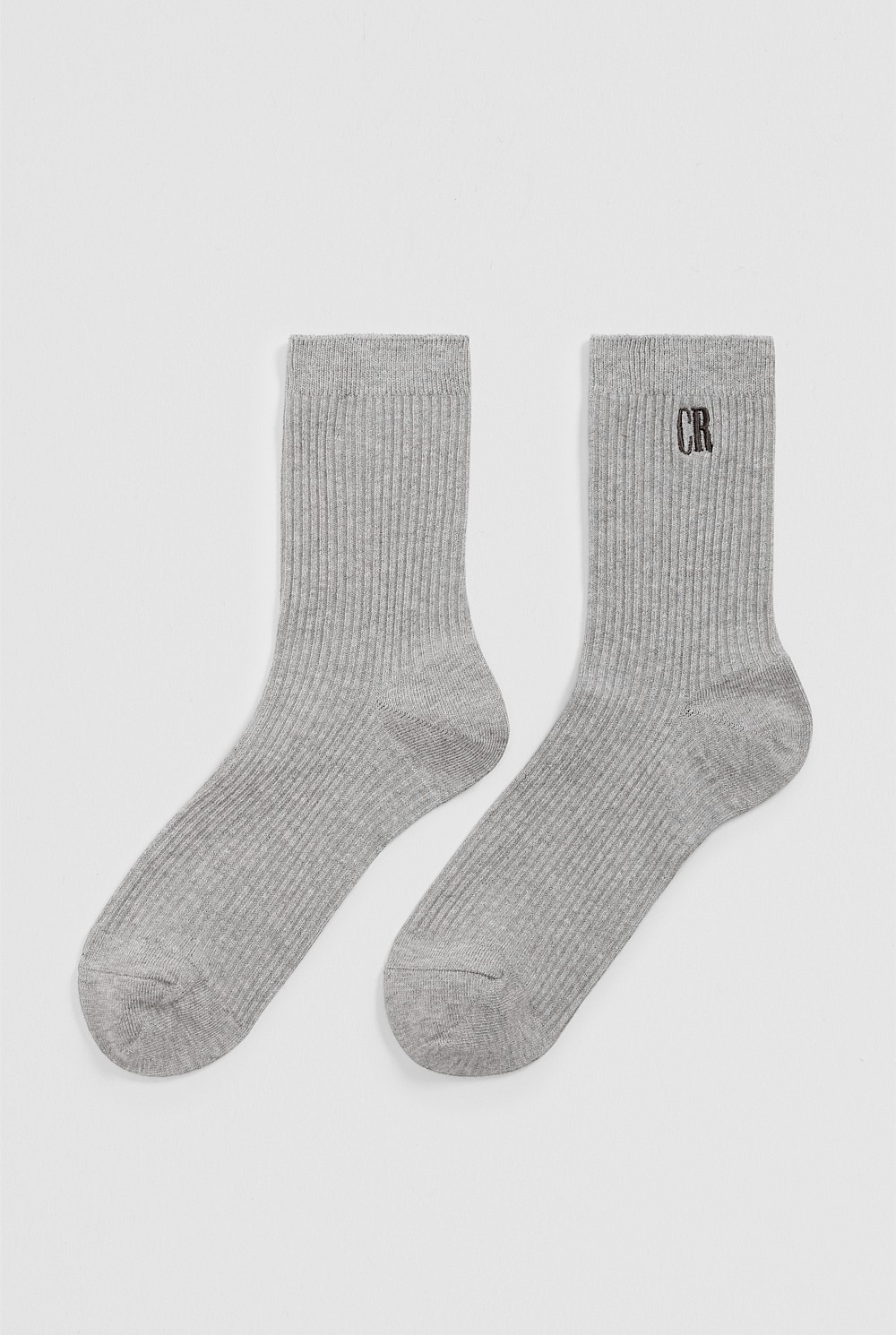 Australian Cotton Blend CR Ribbed Three Quarter Crew Sock