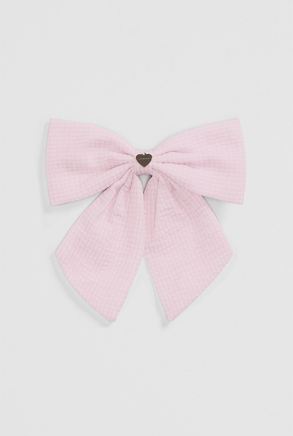 Large Gingham Bow Clip