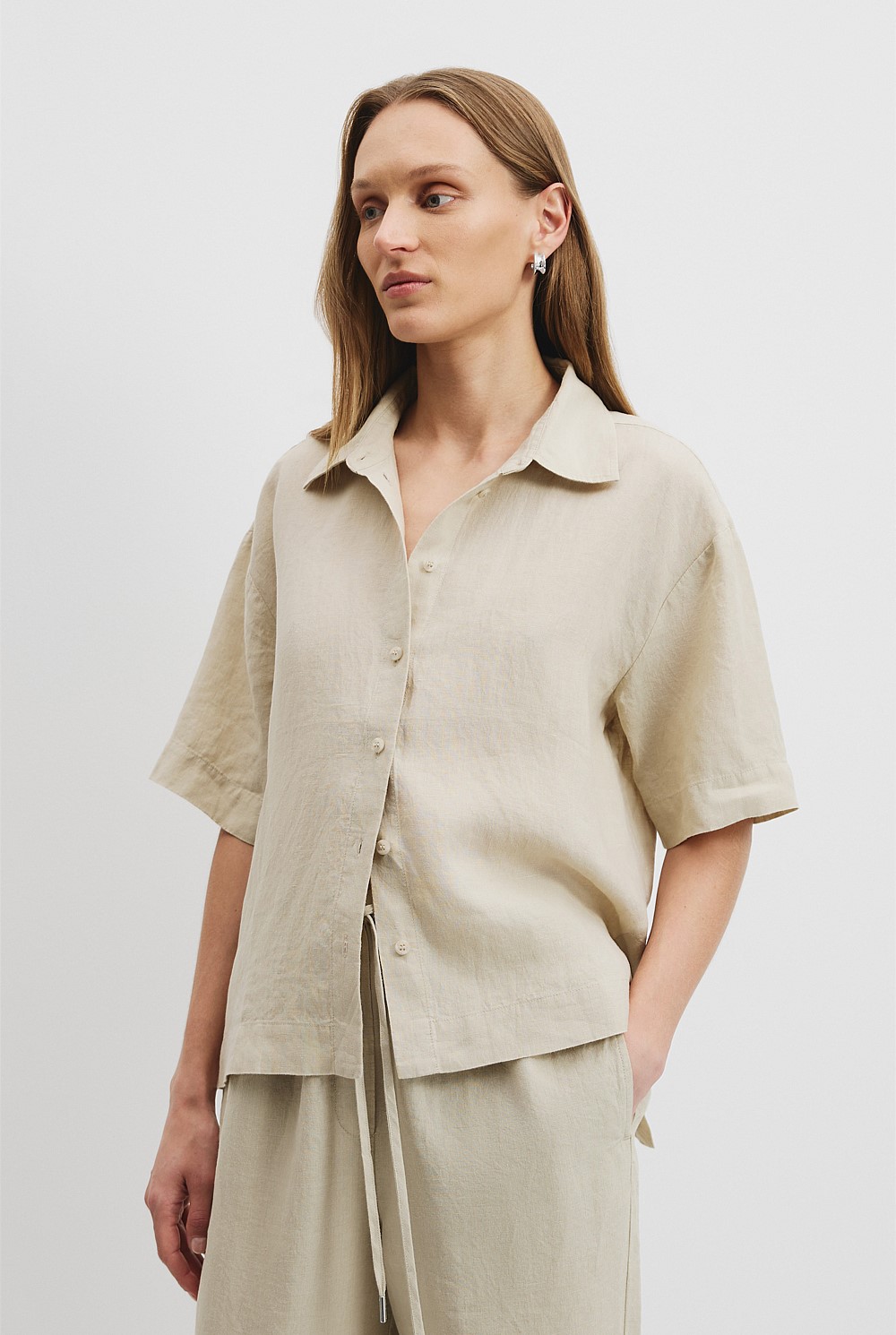 Organically Grown Linen Short Sleeve Shirt