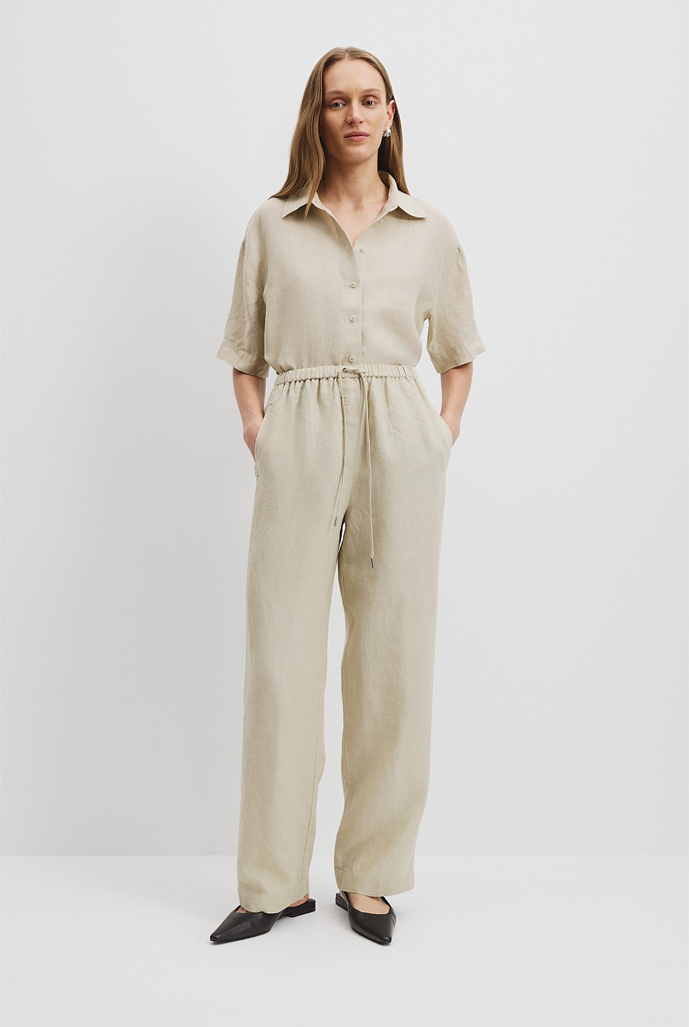 Organically Grown Linen Pull-On Pant