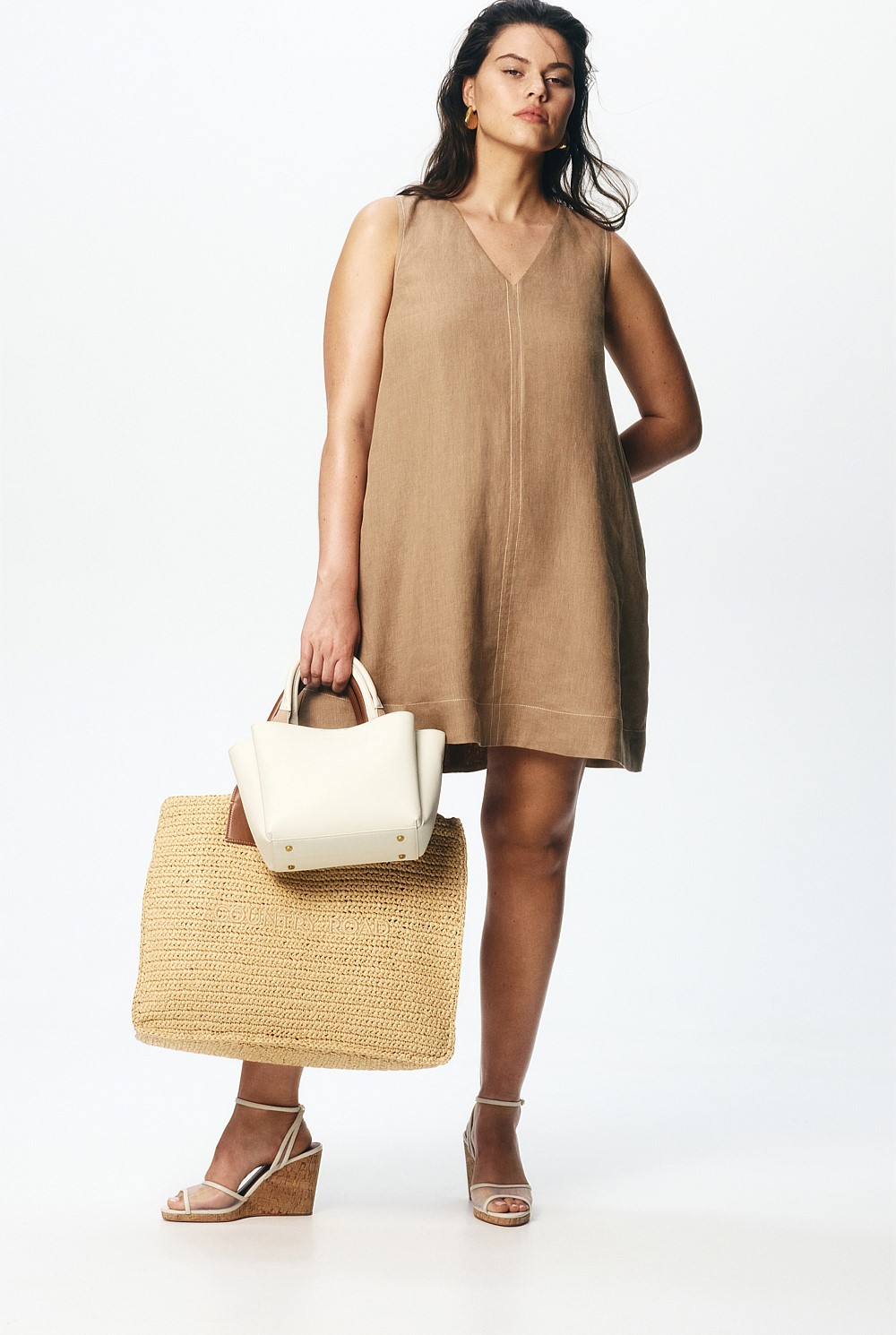 Organically Grown Linen A-Line Mini Dress