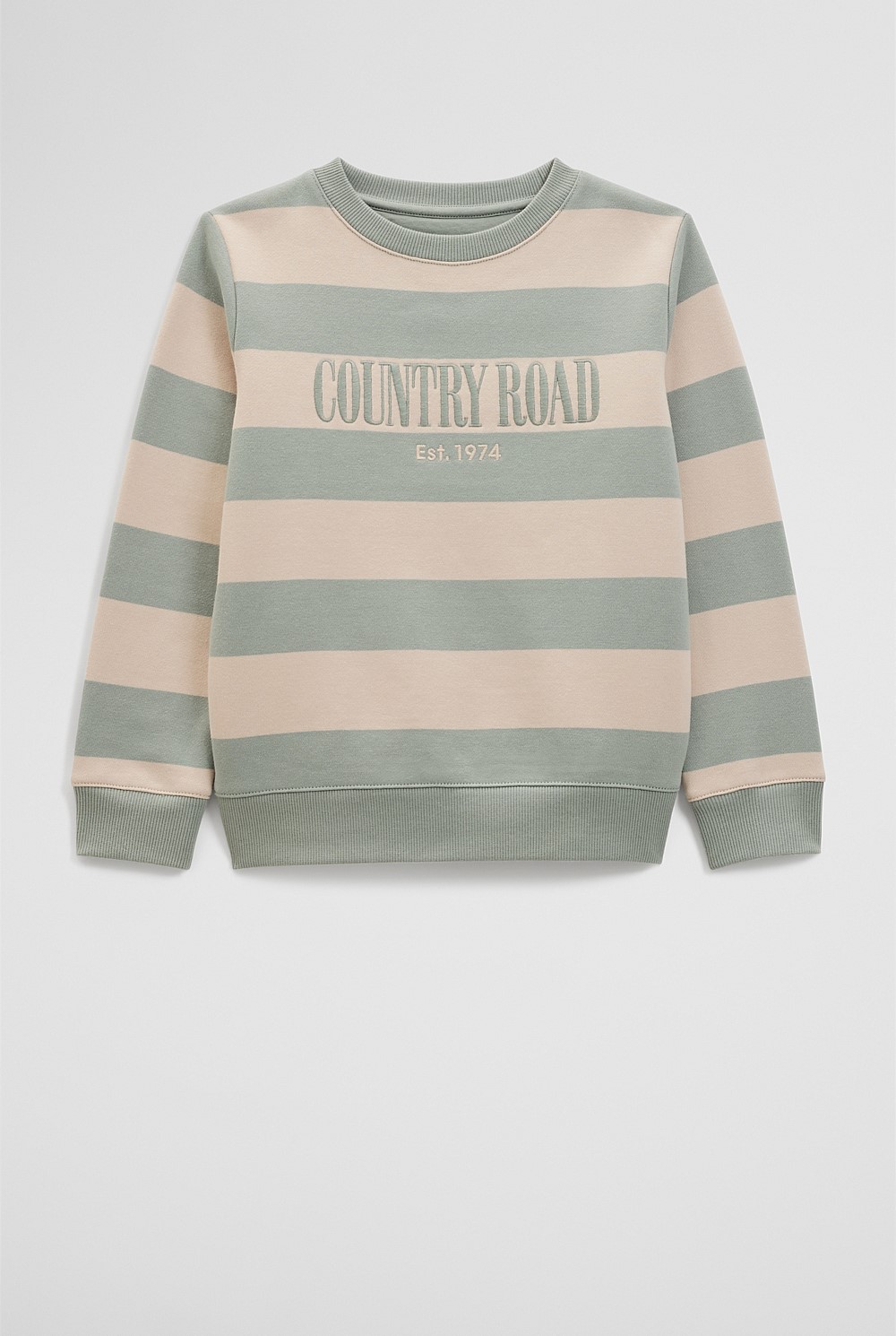 Verified Australian Cotton Heritage Stripe Sweat