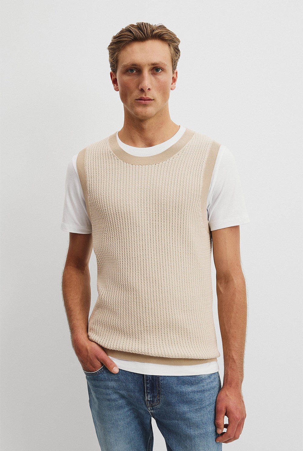 Australian Cotton Textured Knit Tank