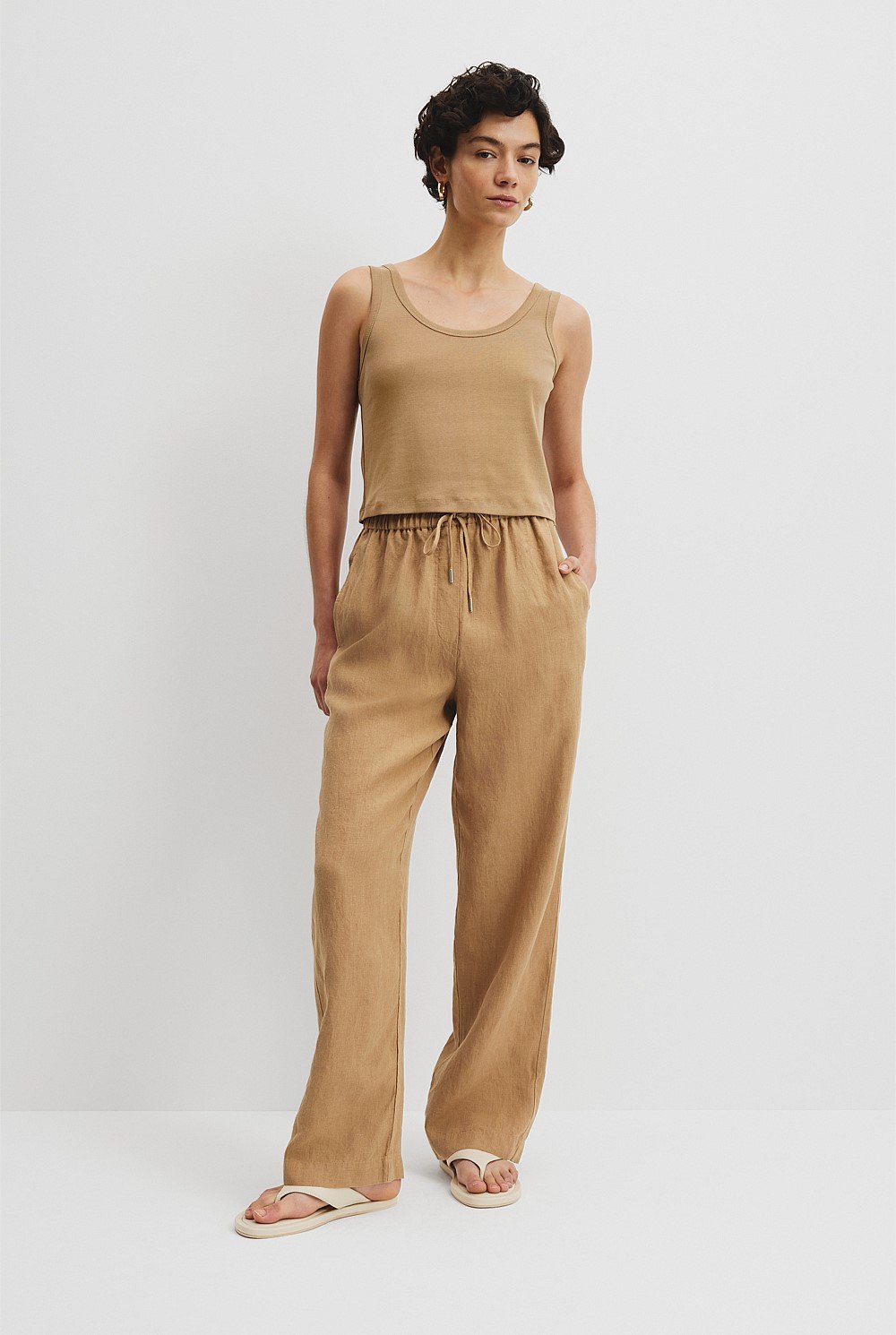 Organically Grown Linen Pull-On Pant