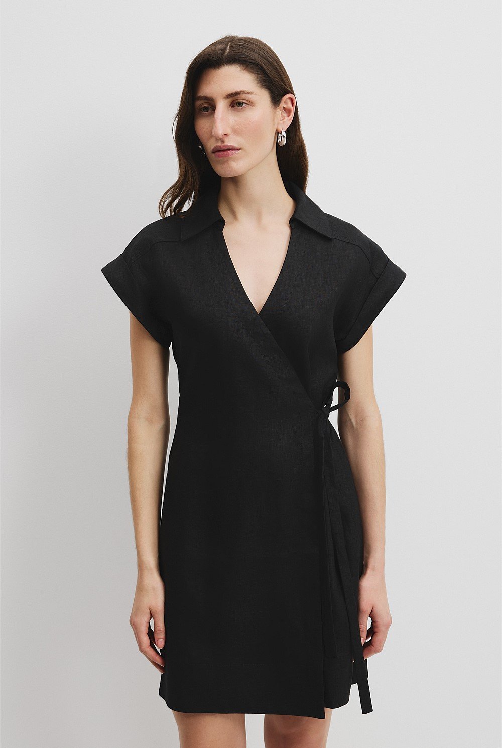 Organically Grown Linen Wrap Dress