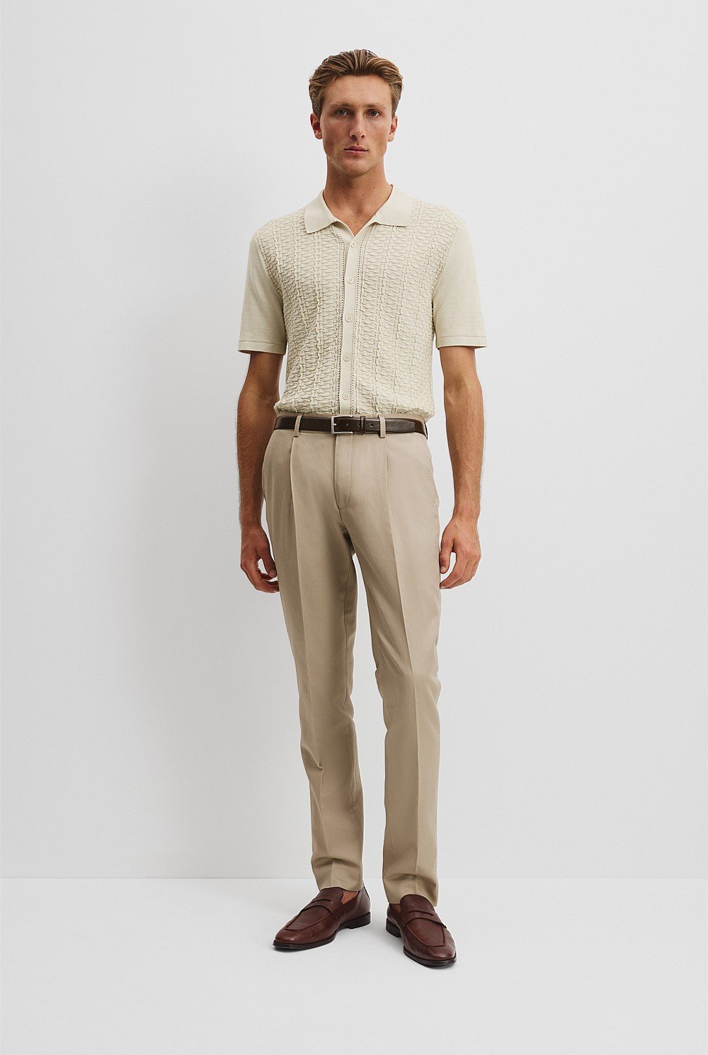 Tailored Fit Cotton Linen Pant