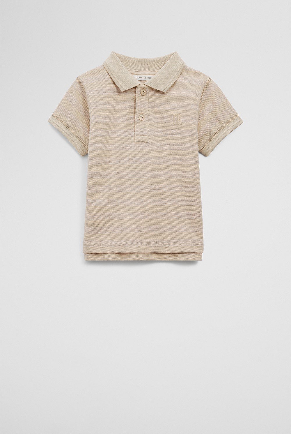 Organically Grown Cotton Stripe Polo Shirt