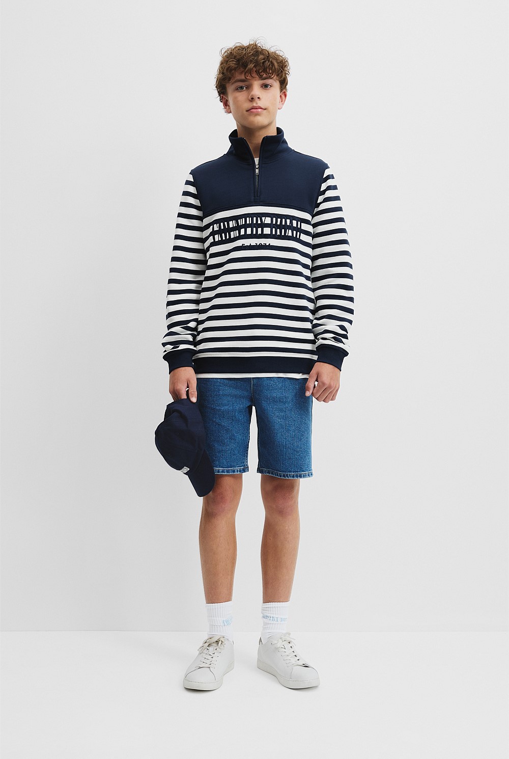 Teen Australian Cotton Heritage Half Zip Sweat