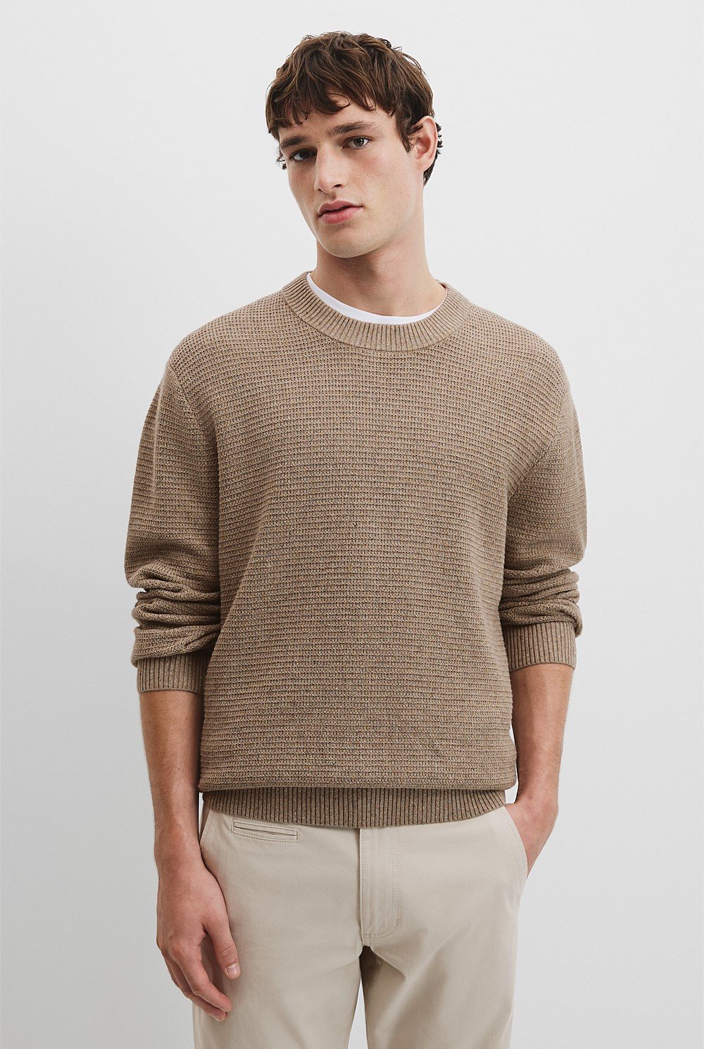 Cotton Linen Tonal Knit