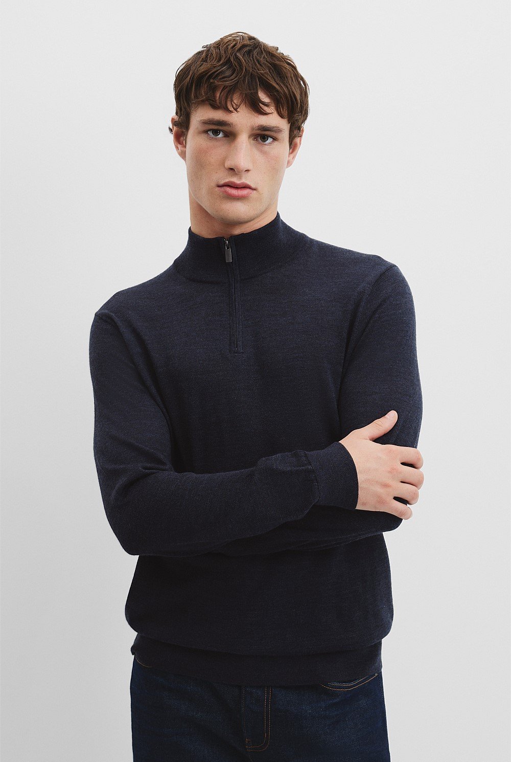 Verified Australian Merino Wool Half Zip Knit