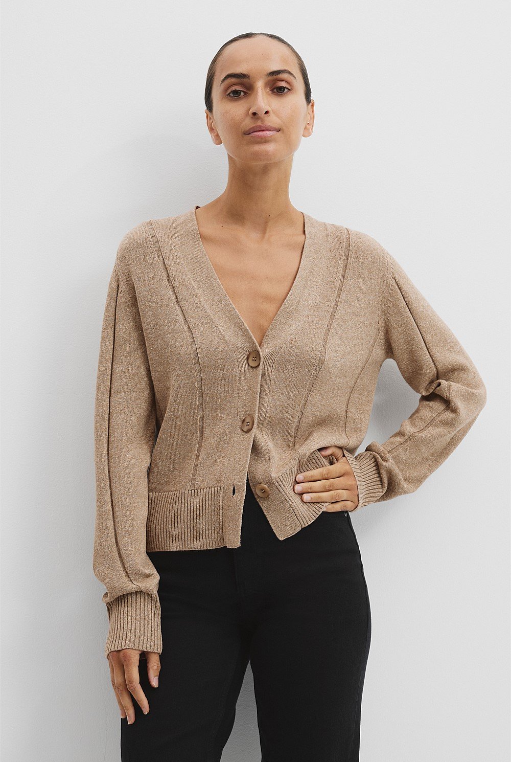 Organically Grown Cotton Linen Knit Cardigan