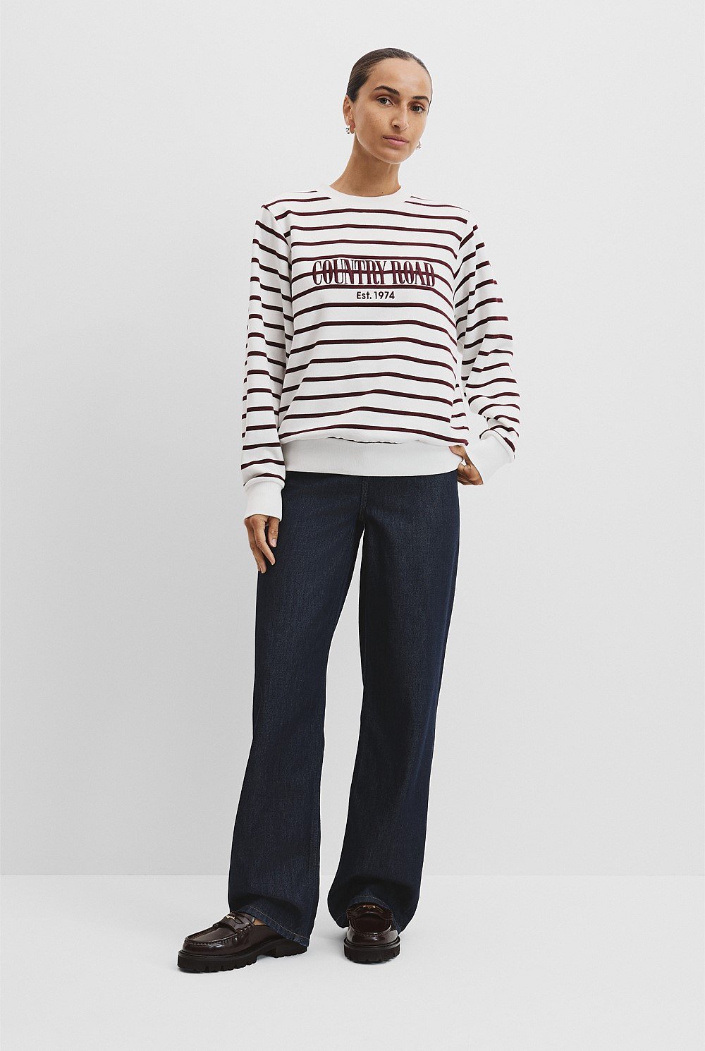 Verified Australian Cotton Stripe Heritage Sweat