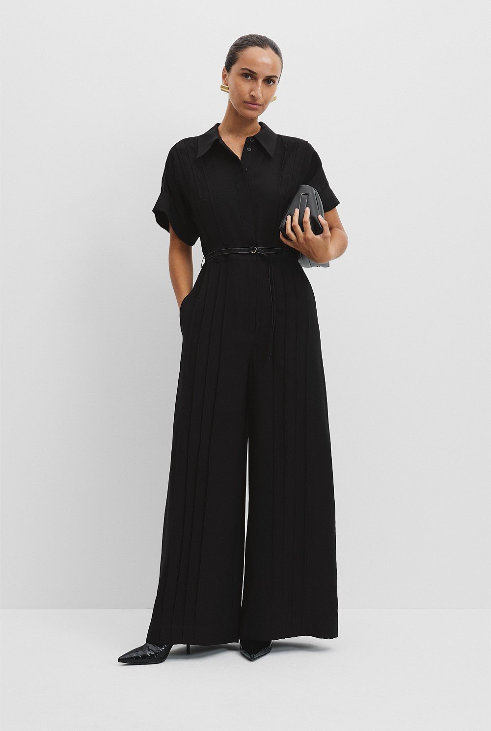 Pleat Detail Jumpsuit