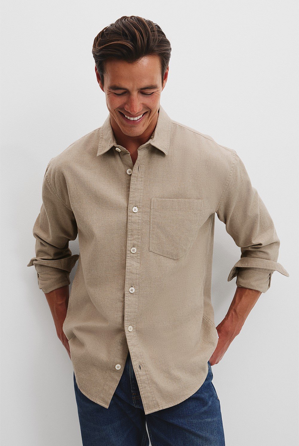 Relaxed Fit Heavy Brushed Shirt