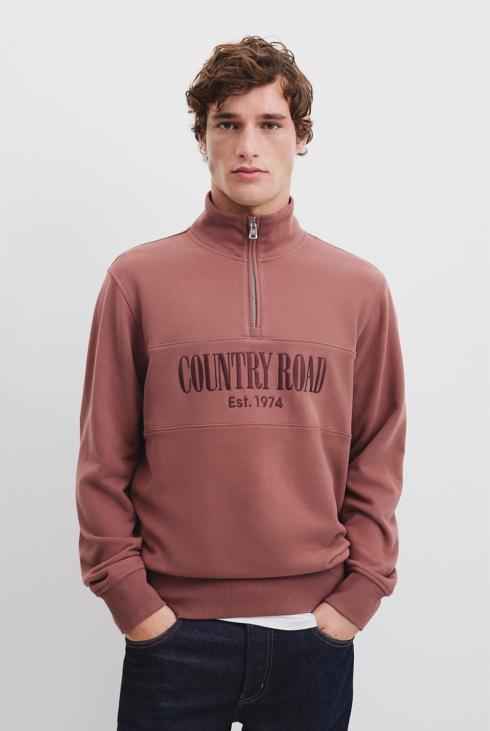 Verified Australian Cotton Half Zip Heritage Sweat