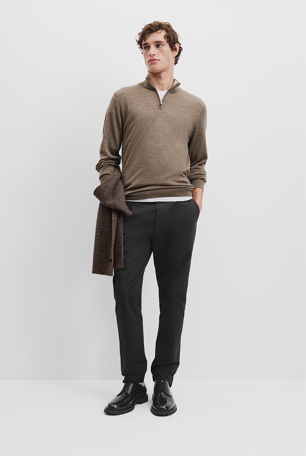Verified Australian Merino Wool Half Zip Knit